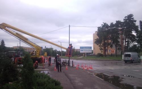 Монтаж світлофору 
