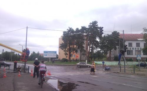 Монтаж світлофору 